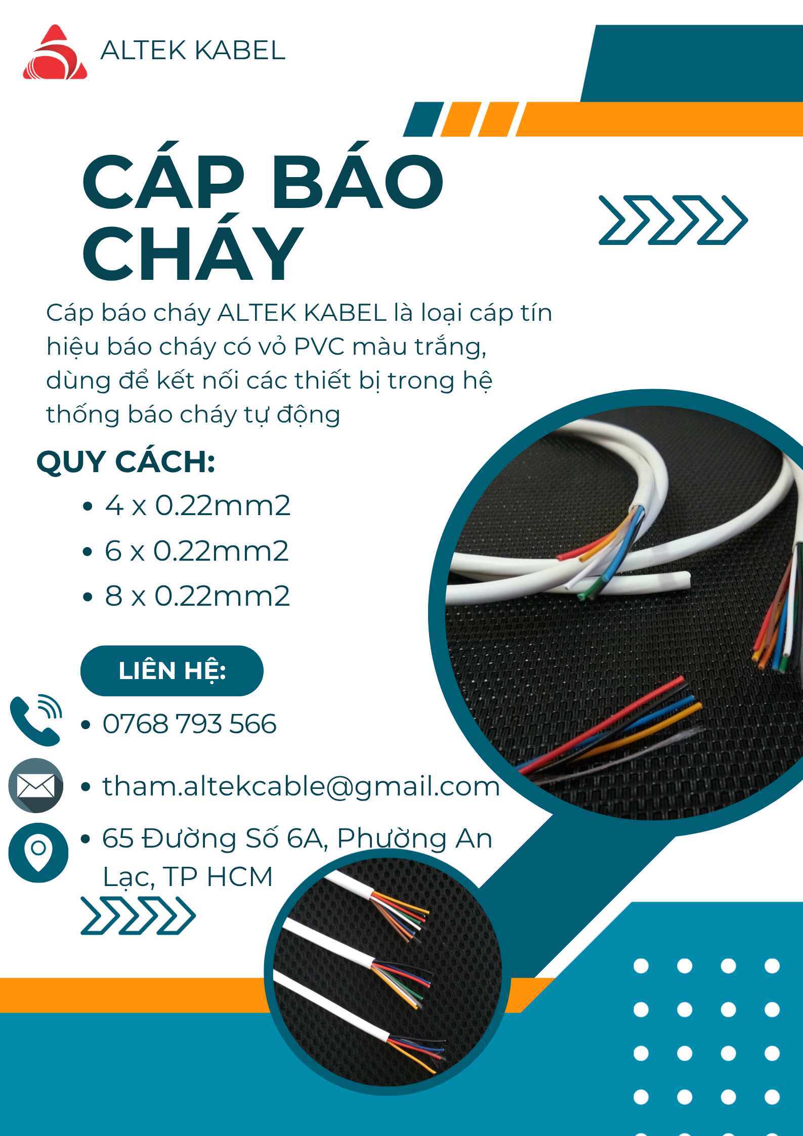 Cáp Báo Cháy ALTEK KABEL màu trắng